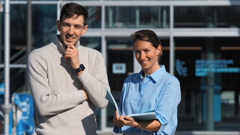 HR-consulenten Michiel Vlaminck en Barbara Nelen van Sportwerk vzw